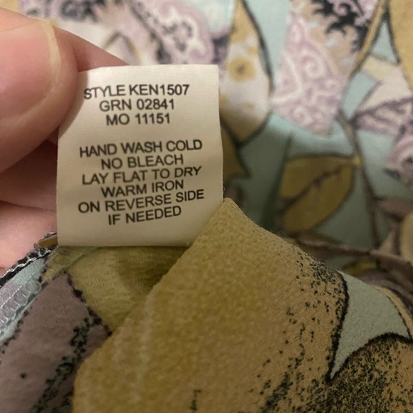 Anthropologie Fig and Flower Floral Hi/Lo Front Placket Tunic Split Sides M - Picture 7 of 15